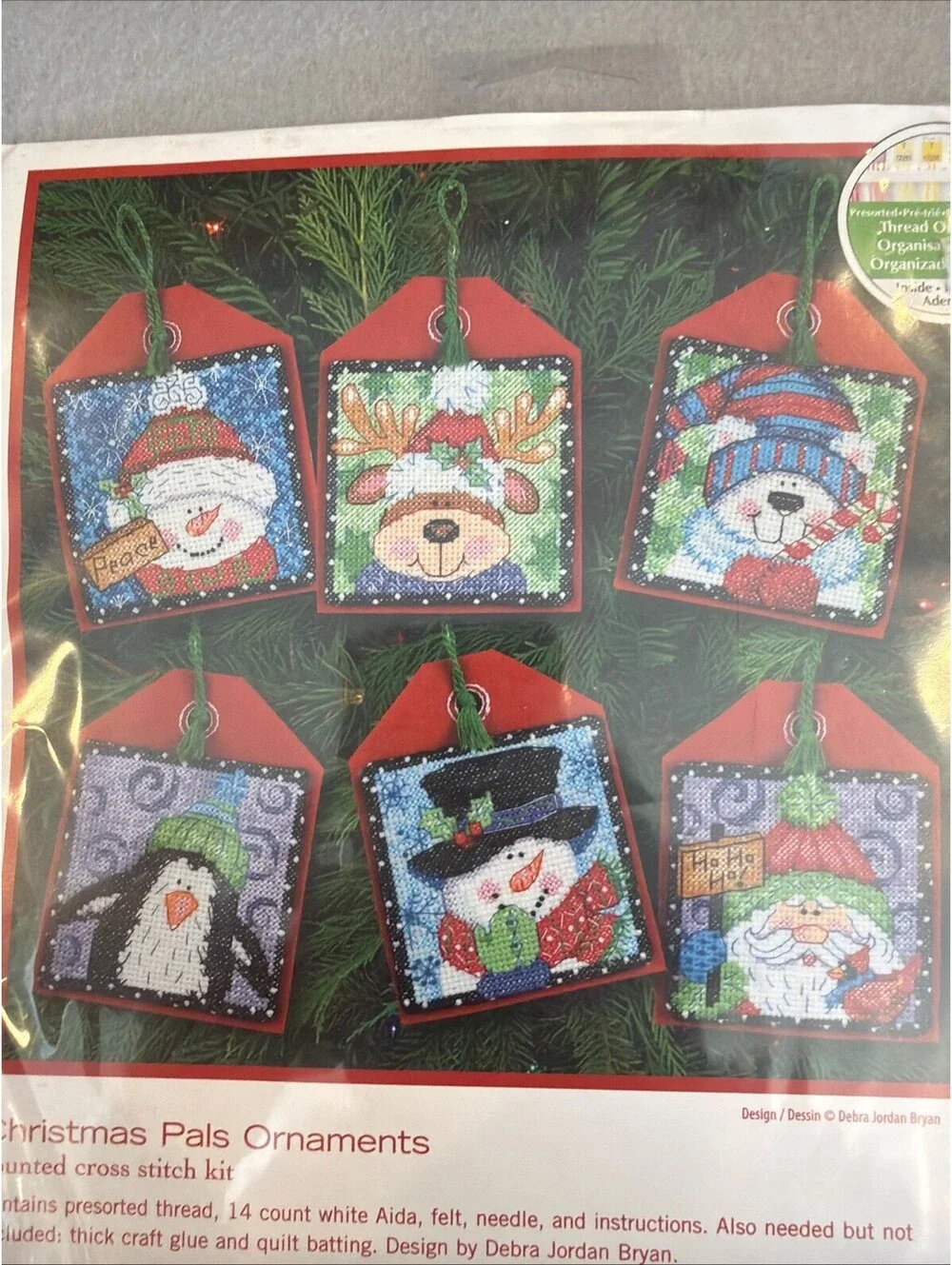 Dimensions Counted Cross Stitch Christmas Pals Ornaments Set Of 6 New